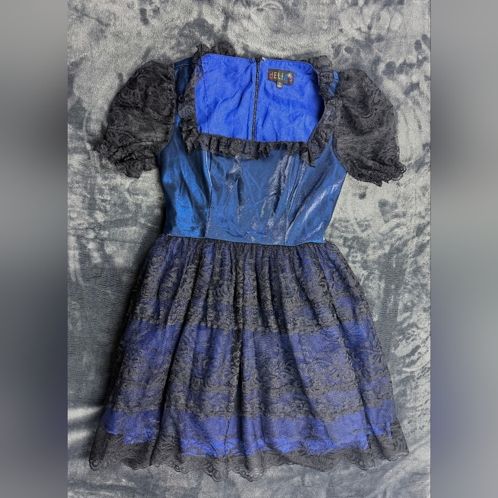 Delia's Metallic and Lace Dress